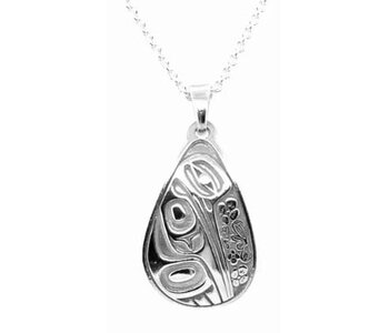 Hand Crafted  24mm Silver Pendant - Hummingbird by Ivan Thomas
