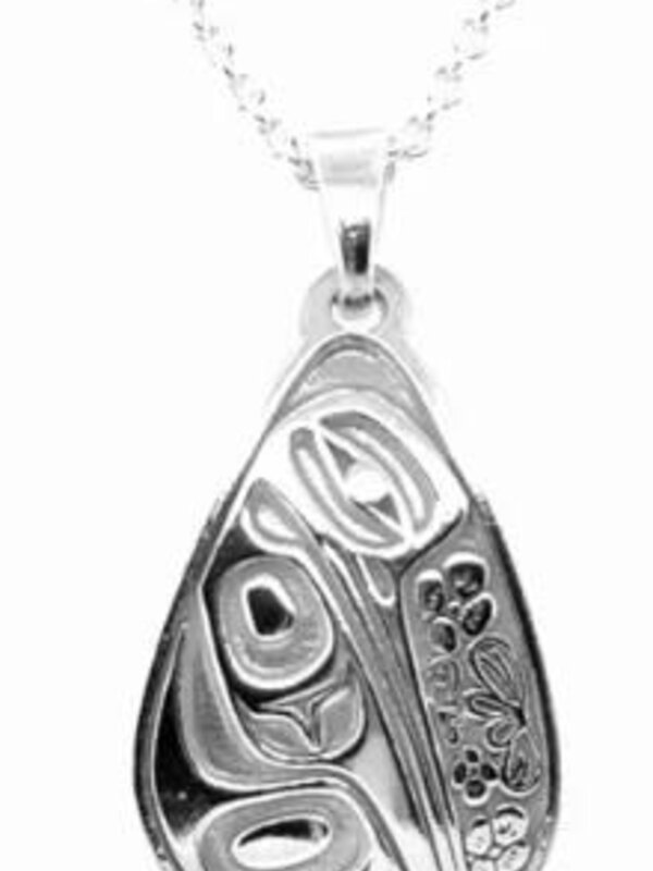 Hand Crafted  24mm Silver Pendant - Hummingbird by Ivan Thomas