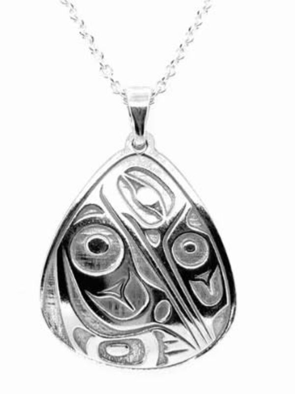 Hand Crafted  25mm Silver Pendant - Hummingbird by Ivan Thomas