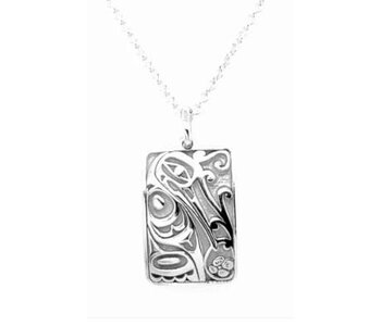 Hand Crafted  25mm Silver Pendant - Hummingbird by Ivan Thomas