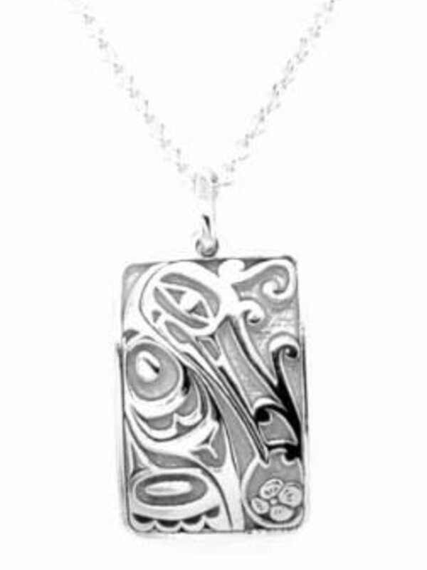 Hand Crafted  25mm Silver Pendant - Hummingbird by Ivan Thomas