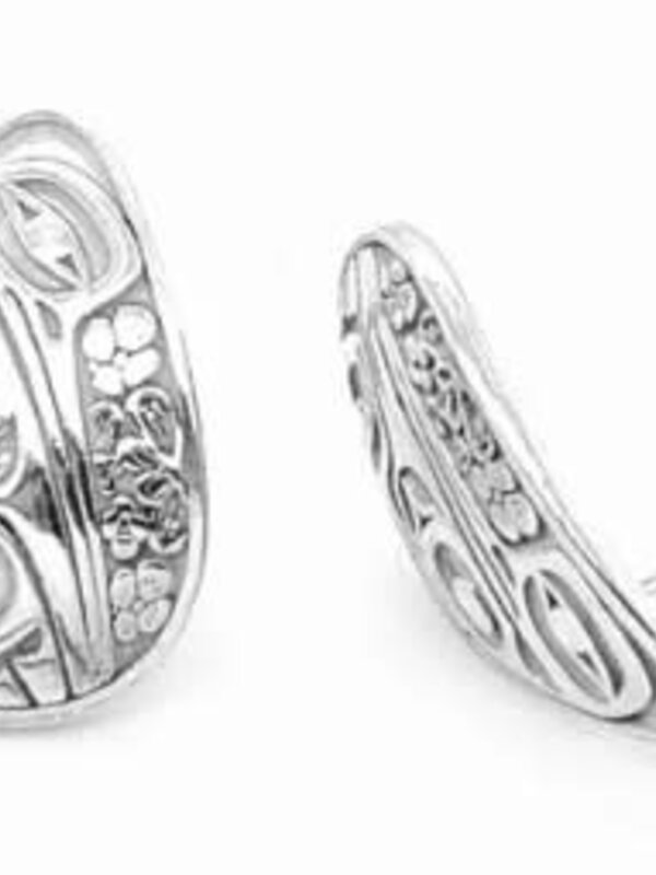 Hand Crafted  16mm Silver Stud Earrings - Hummingbird by Ivan Thomas