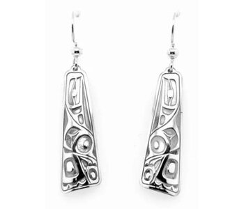 Hand Crafted  32mm Triangle Earrings - Raven by Ivan Thomas