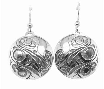 Hand Crafted  15mm Round Earrings - Hummingbird by Ivan Thomas