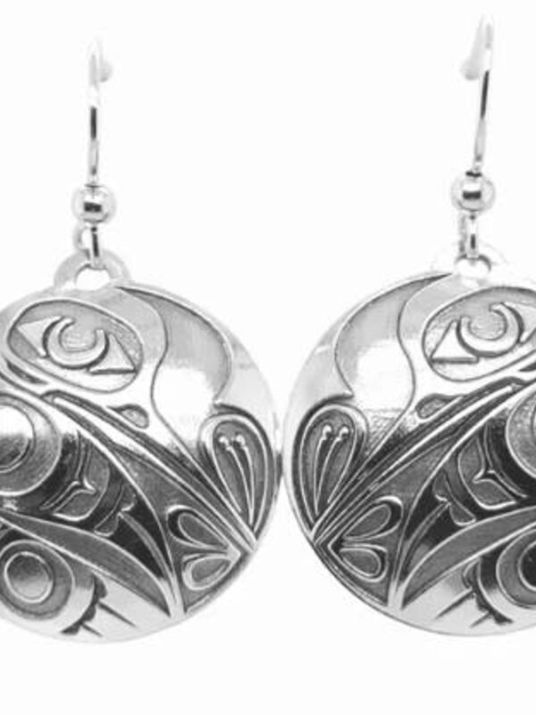 Hand Crafted  15mm Round Earrings - Hummingbird by Ivan Thomas