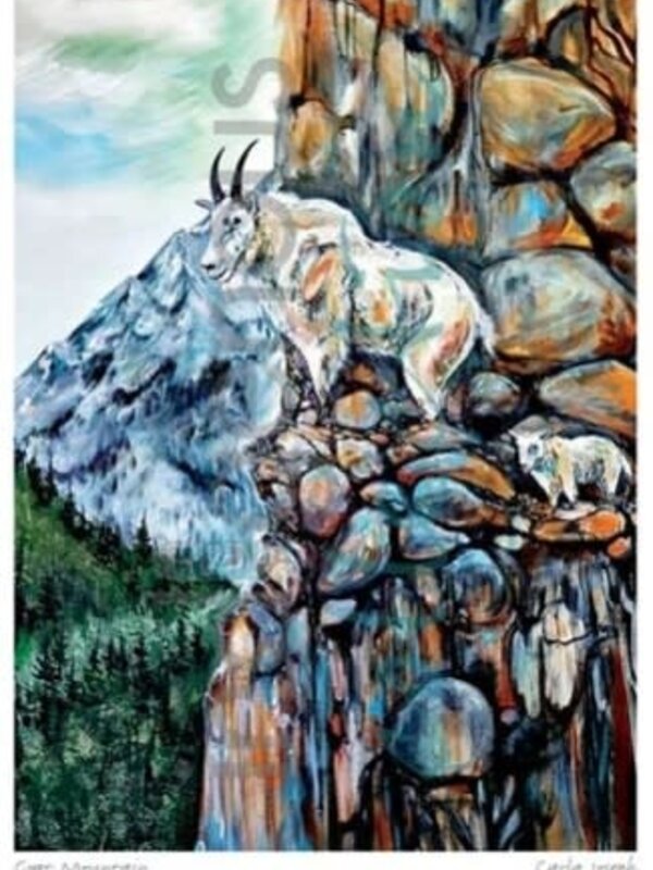 6"x9" Art Card Goat Mountain by Carla Joseph