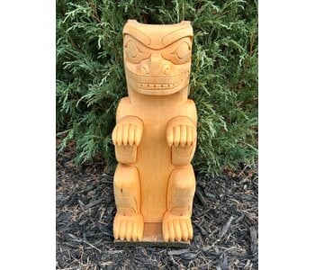 Hand Carved Standing Bear Totem by Eric Baker