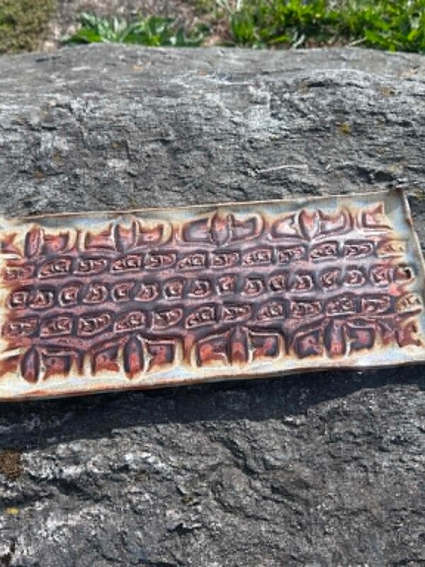 Pottery by Cynthia Robinson - 13" Platter with rustic edges