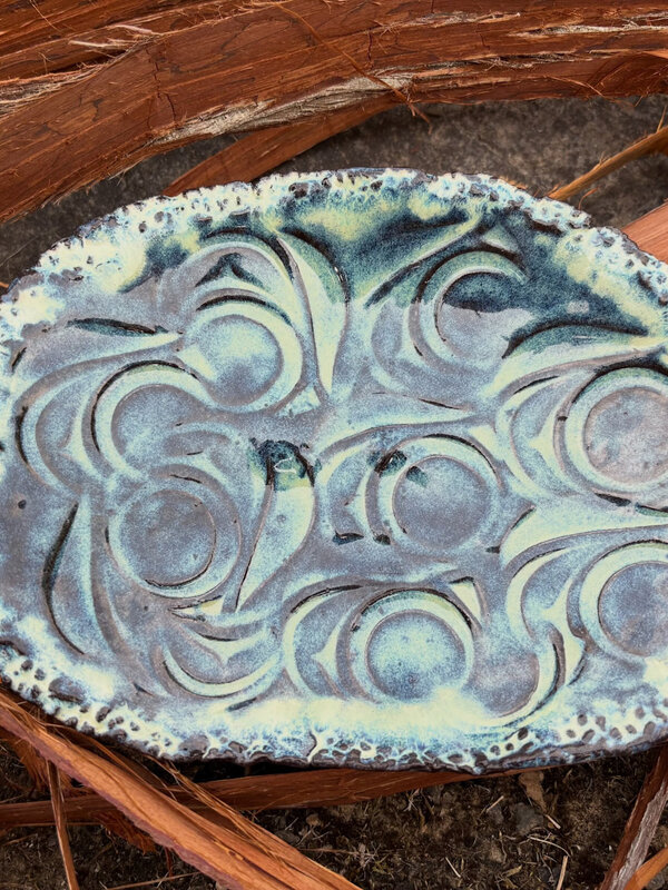 Pottery by Cynthia Robinson - Small Pottery footed plate