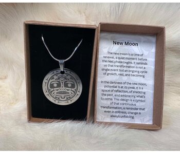 1.25" New Moon Pendant by Raven Wolden