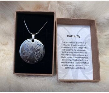 1.25" Butterfly Pendant by Raven Wolden