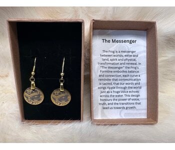 1.25" The Messenger Earrings (gold tone ) by Raven Wolden
