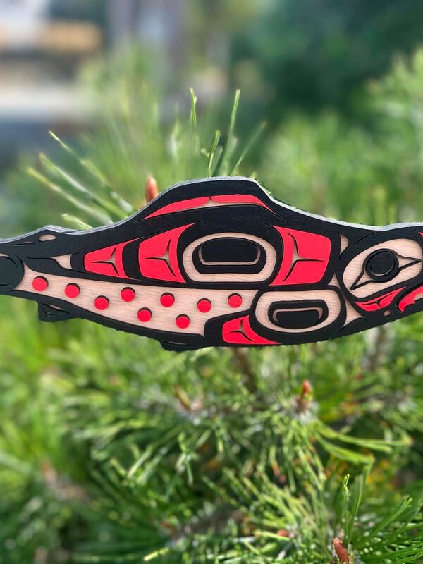 15" Wall Plaque - Coho Salmon by Raven Wolden