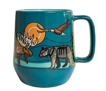 Big Ceramic Mug - All My Relatives (Indinawemaaganidag) by Storm Angeconeb