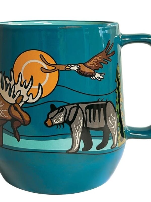 Big Ceramic Mug - All My Relatives (Indinawemaaganidag) by Storm Angeconeb