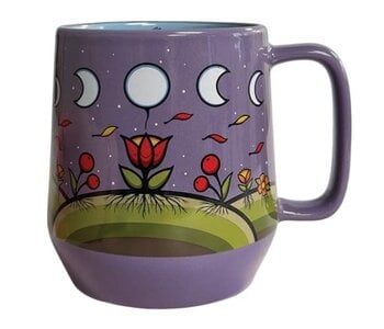 Big Ceramic Mug - Moon Floral 20zo by Justine Proulx