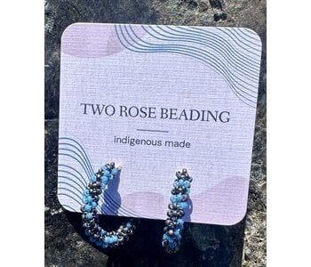 Medium Beaded Hoop Earrings by Jenn Carman