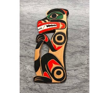 Hand Carved Wall Plaque -Wolf by Eric Baker