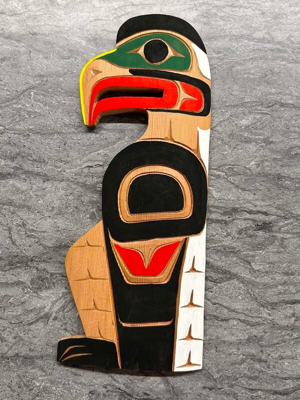 Hand Carved Wall Plaque -Eagle (L) by Eric Baker