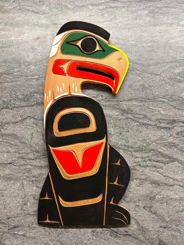 Hand Carved Wall Plaque -Eagle (L) by Eric Baker