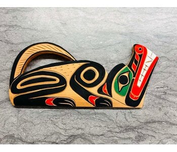 Hand Carved Wall Plaque -Wolf (LD) by Eric Baker
