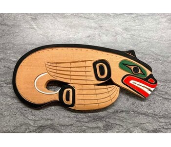 Hand Carved Wall Plaque -Sealion by Eric Baker