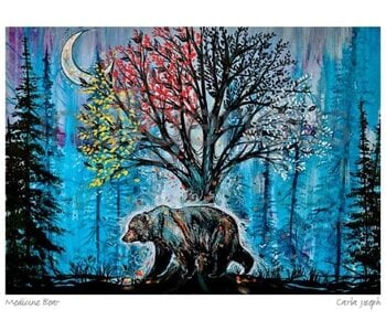 6"x9" Art Card Medicine Bear - Carla Joseph