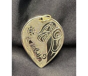 Eagle Music Gold Plated Brass Pendant by Jadeon Rathgeber