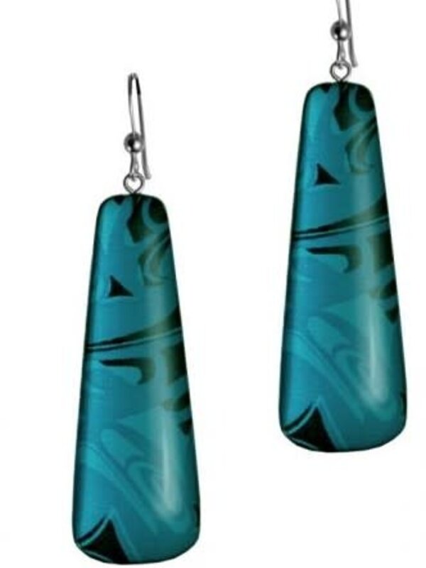 Silk Inspiration Drop Earrings Turquoise Corrine Hunt
