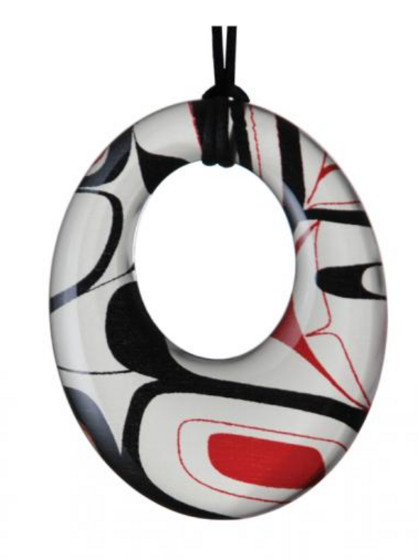 Silk Inspiration Round Pendant Red/Black Kelly Robinson
