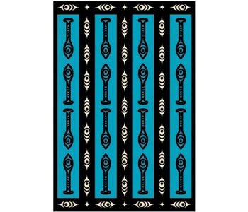 Fleece Blanket by Sacred Journey Turquoise by Melaney Gleeson Lyall (Point)