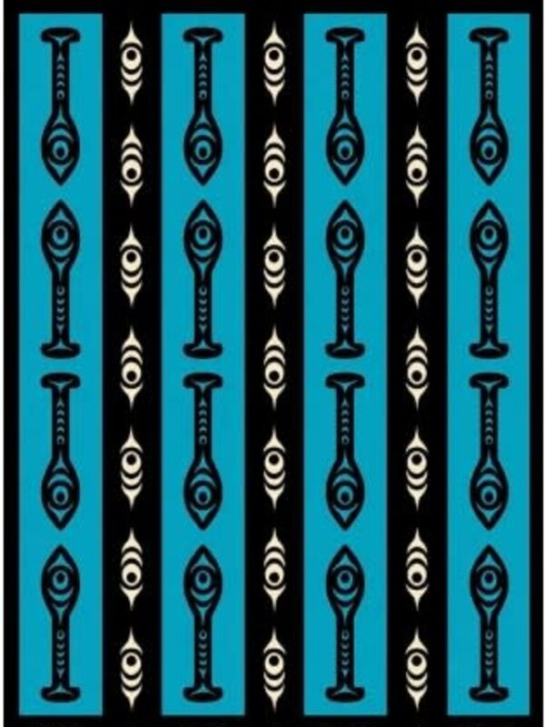 Fleece Blanket by Sacred Journey Turquoise by Melaney Gleeson Lyall (Point)