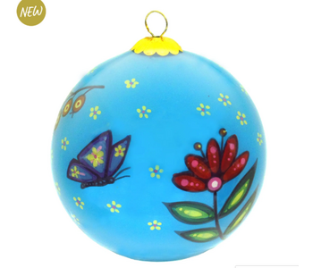 Glass Ornament - Happiness by Kim McDonough