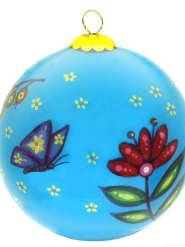 Glass Ornament - Happiness by Kim McDonough