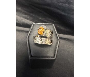 Wrap Ring Size 7 Brass plated w Gold  - Eagle Transforming by Jadeon Rathgeber