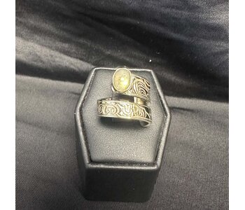 Wrap Ring Size 6 Brass plated w Gold  - Eagle Transforming by Jadeon Rathgeber