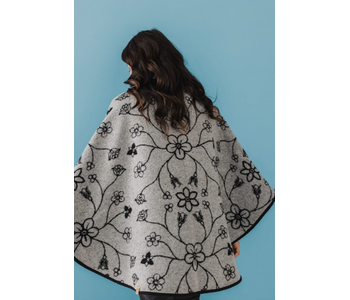 Mini Tipi Reversible Shawl - Fleurs