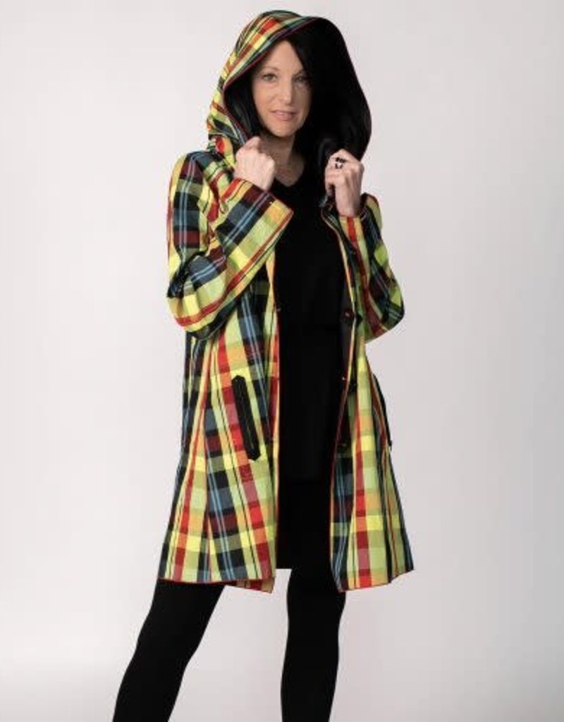 hooded rain slicker