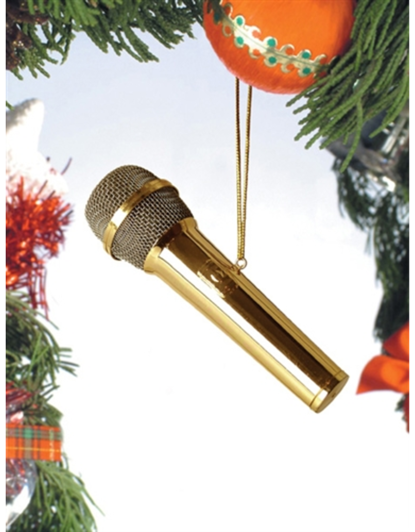 Broadway Gift Co Gold Brass Microphone