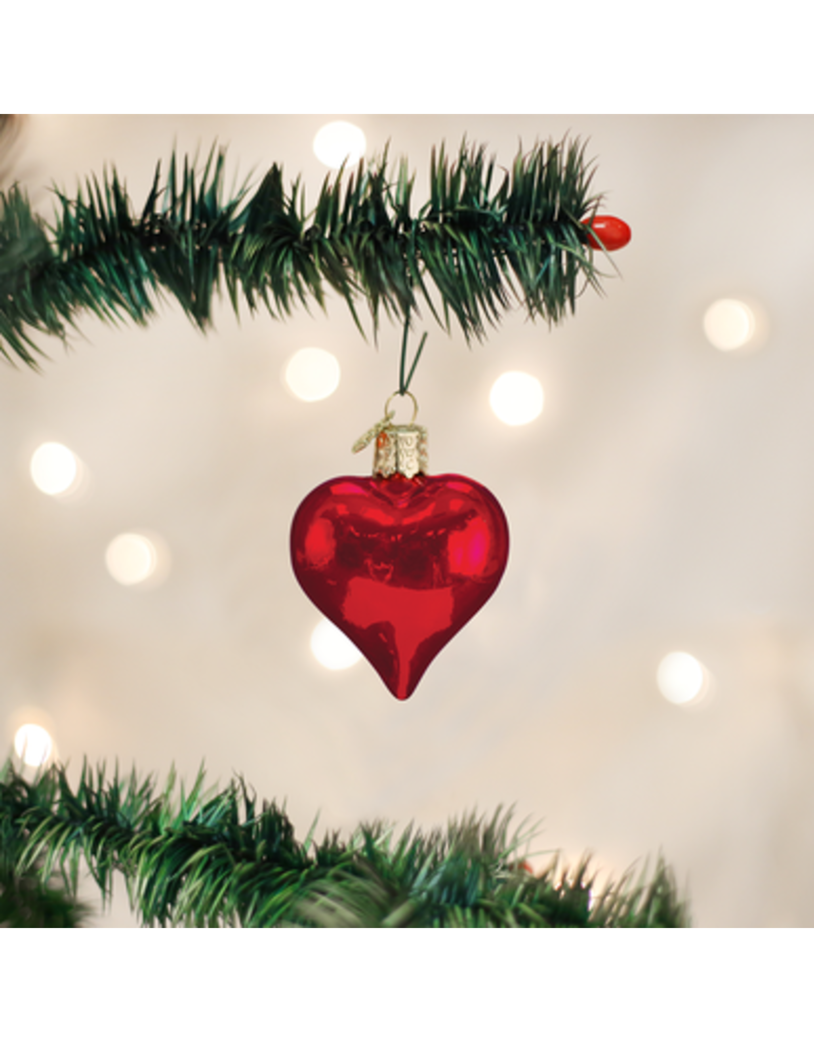 Red Heart Christmas Ornament, Classic Christmas Ornament