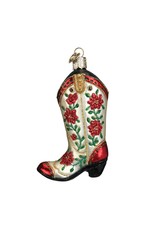 Old World Christmas Christmas Cowgirl Boot Ornament