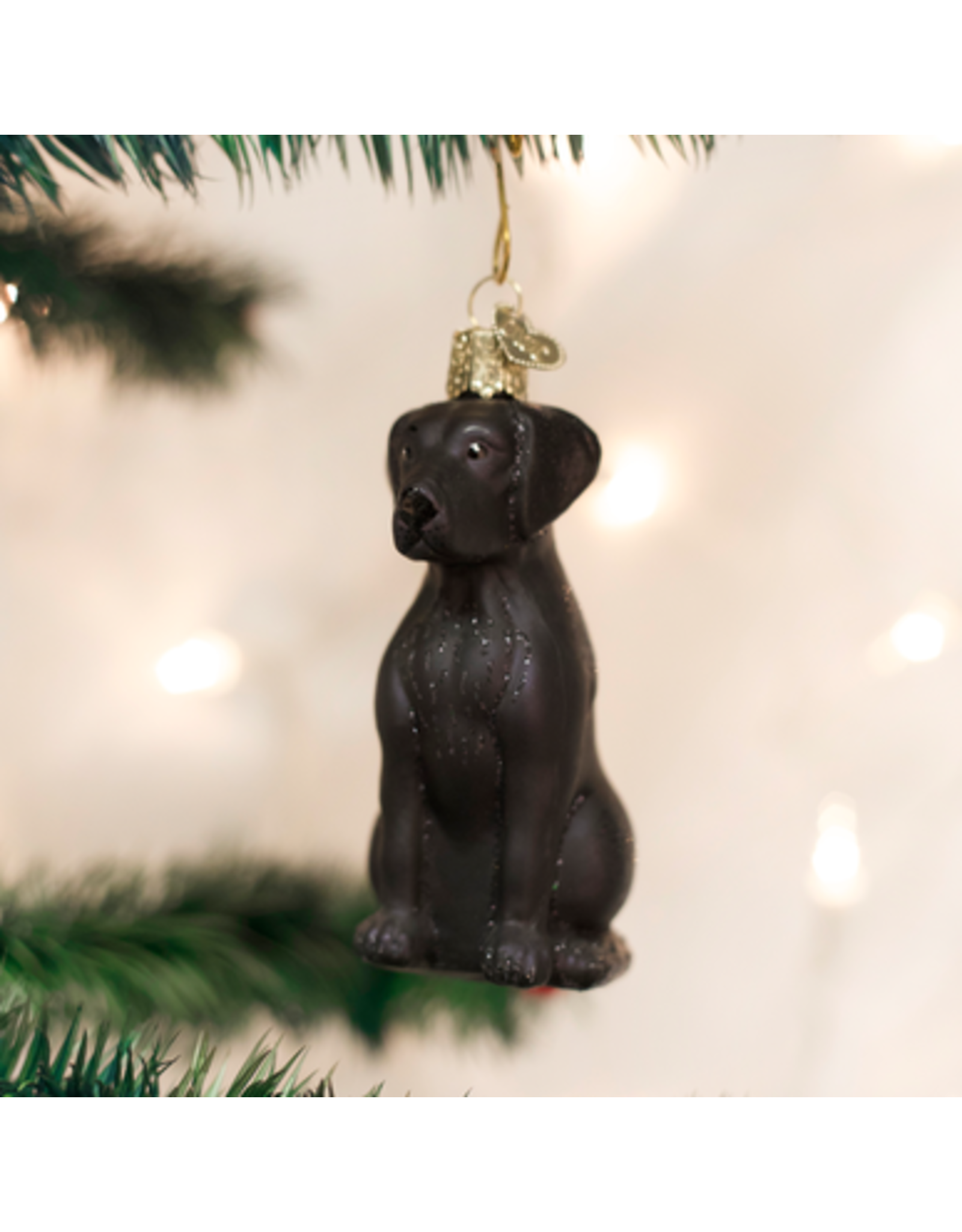 Old World Christmas Black Labrador Ornament