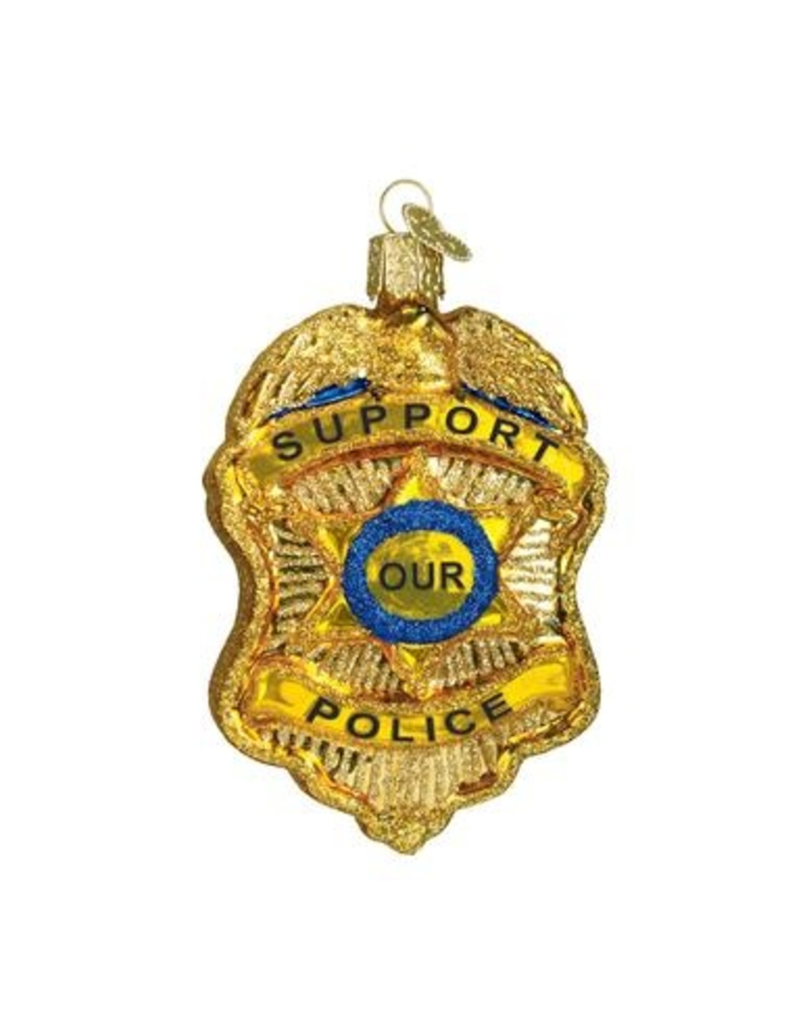 Old World Christmas Police Badge Ornament