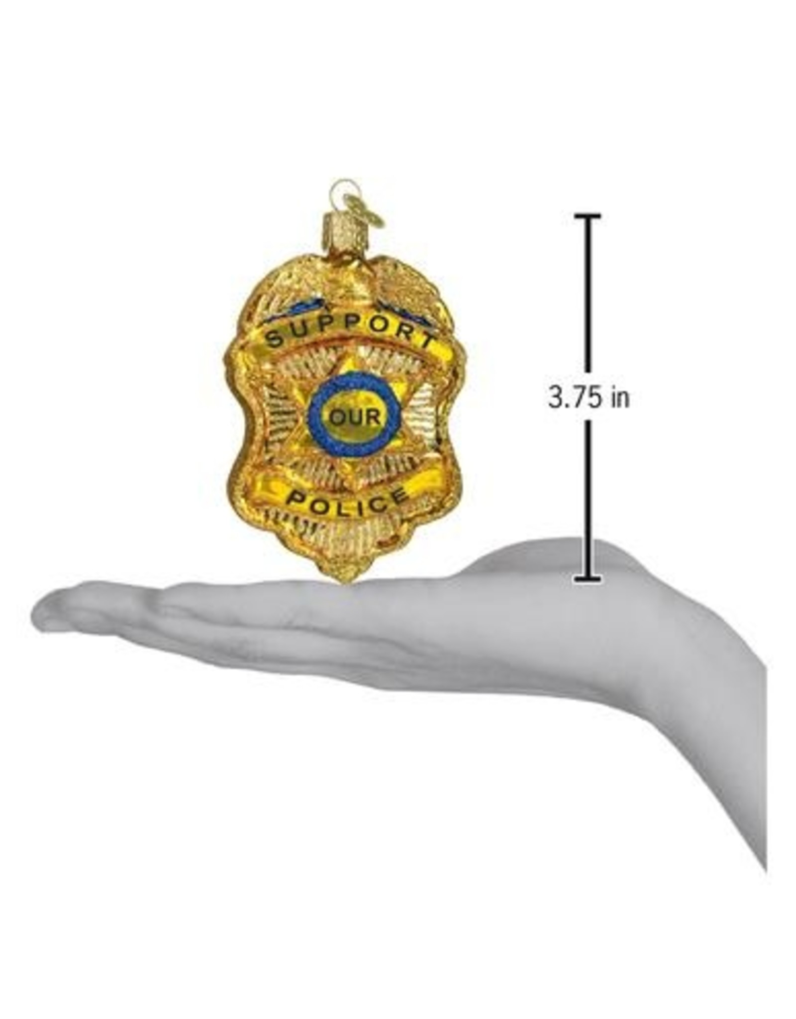 Old World Christmas Police Badge Ornament