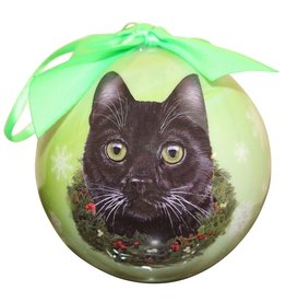 E&S Pets Black Cat Ball Ornament