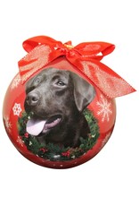 E&S Pets Chocolate Labrador Ball Ornament