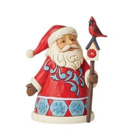 Jim Shore Mini Santa with Cardinal & Birdhouse