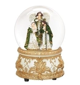 Roman Green & Gold Holy Family Snow Globe