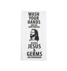 Enesco Jesus & Germs Tea Towel