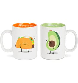 PGC You Complete Me Taco & Avocado Mug Set